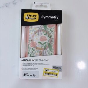 OtterBox Symmetry iPhone 16 Case MagSafe Floral Pink Ultra Slim Protective